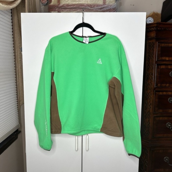 Nike ACG Other - Nike ACG Wolf Tree Fleece Crewneck Sweatshirt Green/Brown HV1117–388 Mens Small